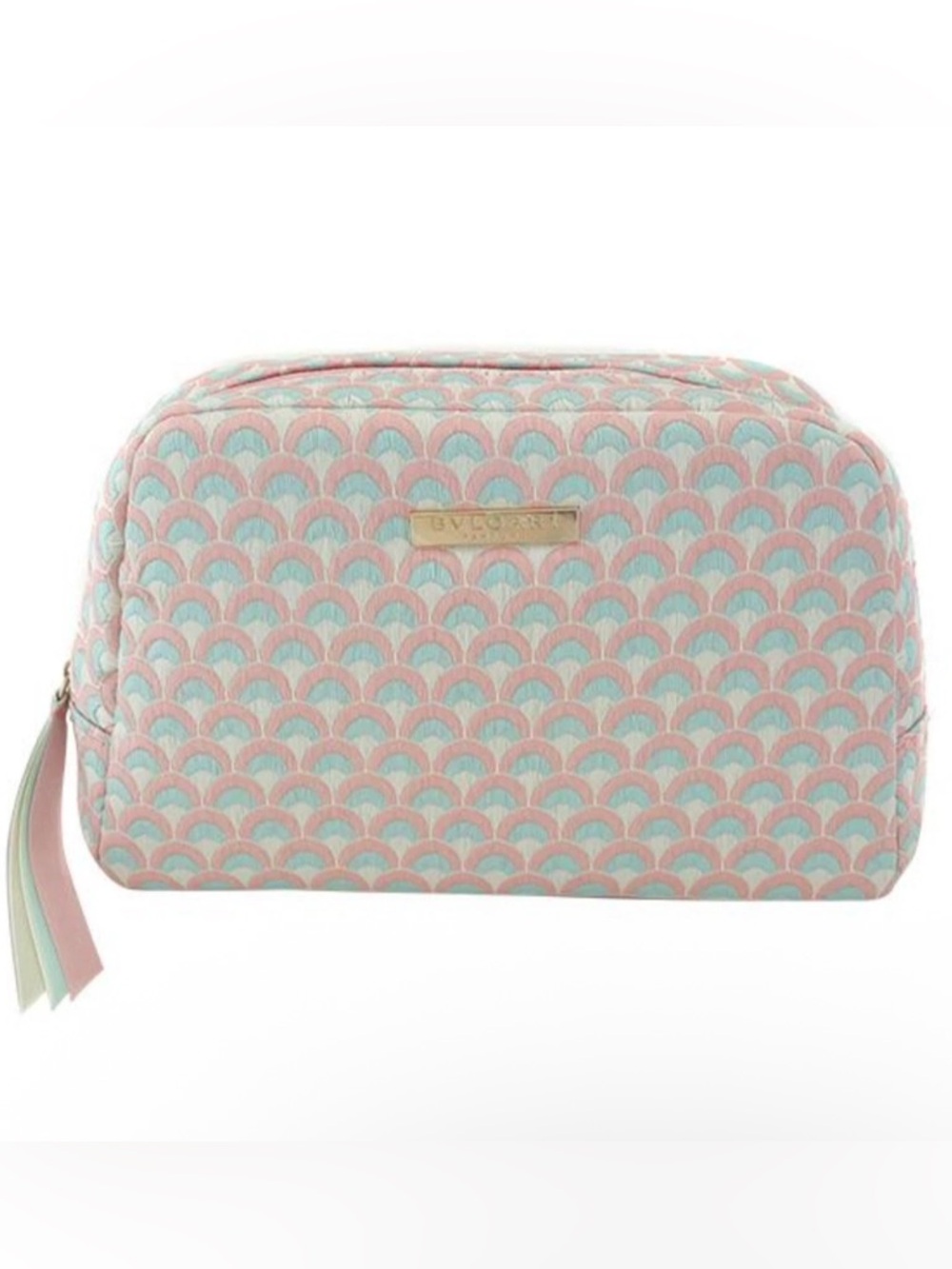 BVLGARI PARFUMS Pastel Rainbow Makeup Pouch Luxury Cosmetic Bag